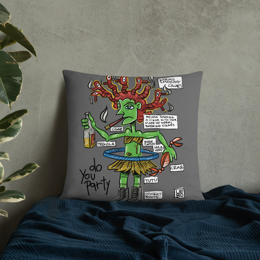 Medusa - Lebo Premium Throw Pillow